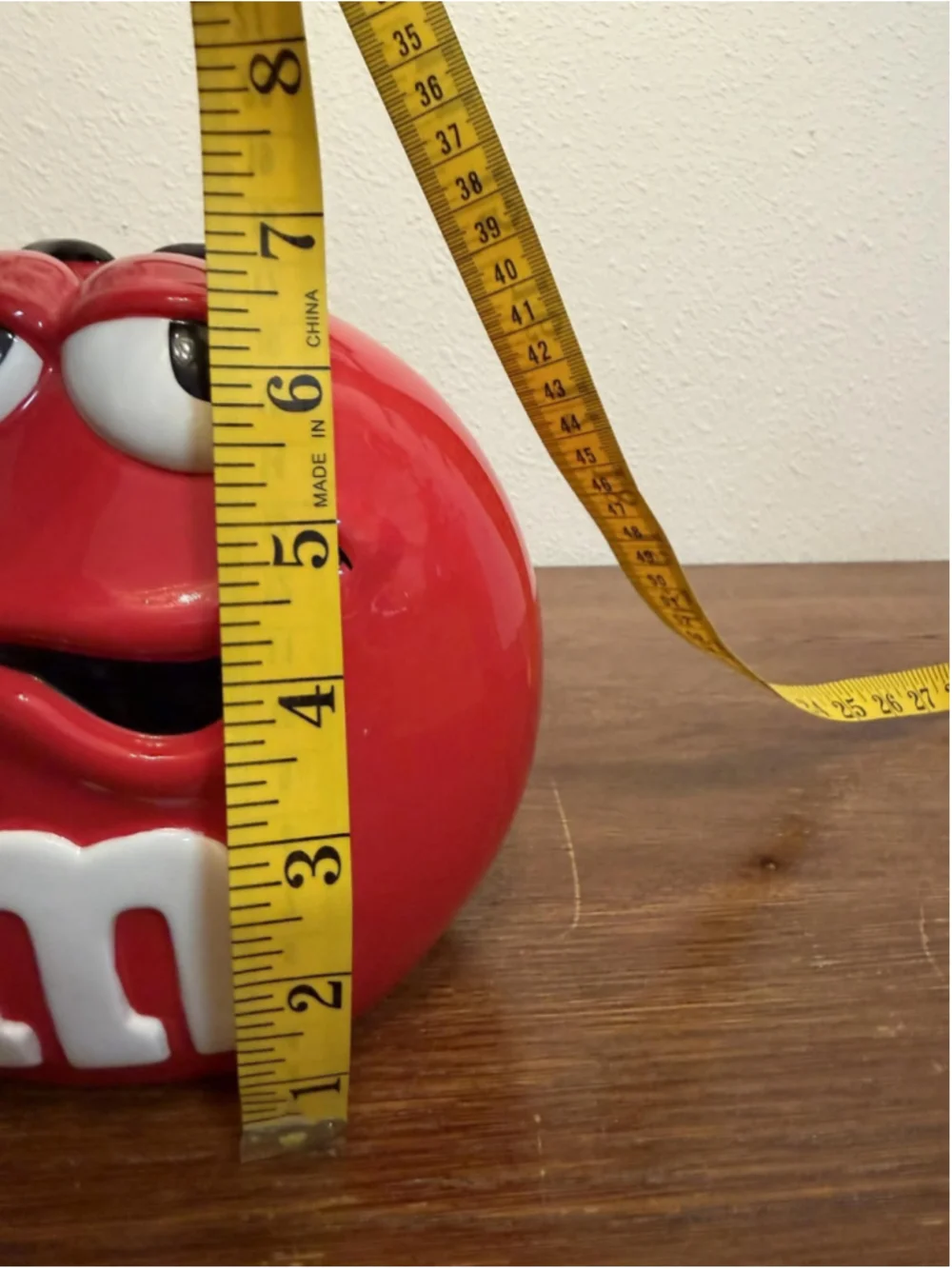 Galerie 2003 Red M&M Cookie Jar Ceramic Red Jar Mars Collectible Kitchen Decor